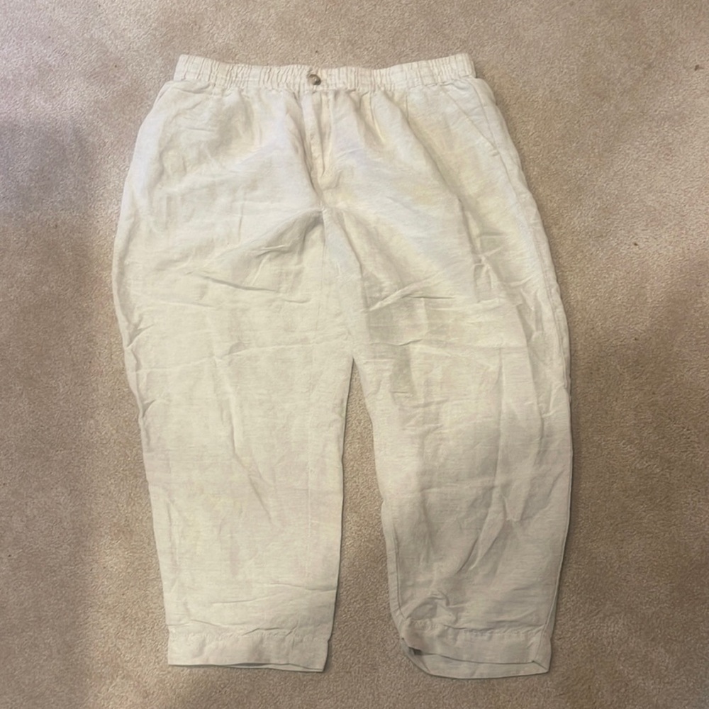 Madewell Linen Tan Pants Size L